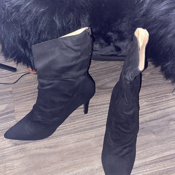 Journee Collection Markie Back Heel Zip Stiletto Booties Size 11 - Picture 9 of 11